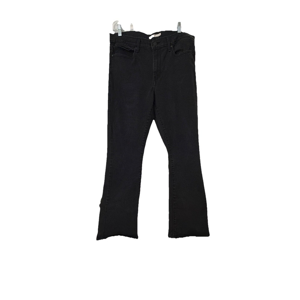 Levi's Women's Jeans Size 33 Black Slimming Boot Cotton Blend Denim Boho